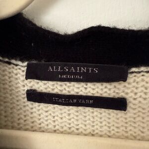 All Saints Black and Cream Women Cardigan